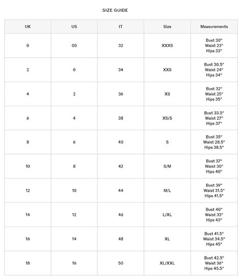 Burberry trench coat size chart